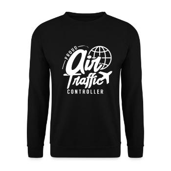 Fier contrôleur de la circulation aérienne profession de contrôle de la circulation aérienne de l'espace aérien - Sweat-shirt Unisexe - noir - Devant - Alina (178cm) & Michal (187cm)
