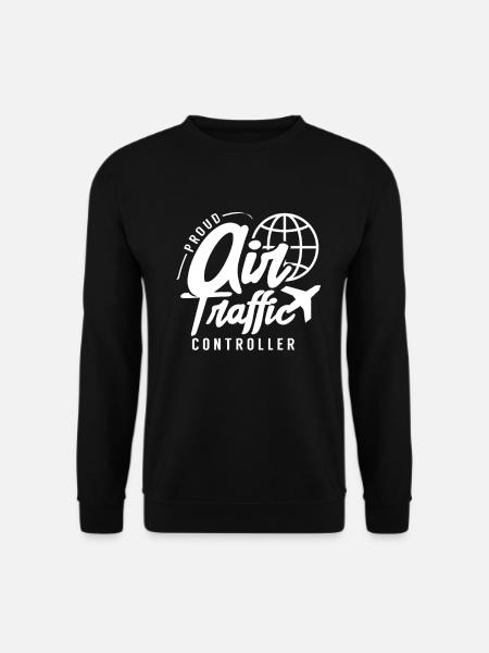 Stolzer Fluglotse Luftraum Flugsicherung Beruf - Unisex Pullover - Schwarz