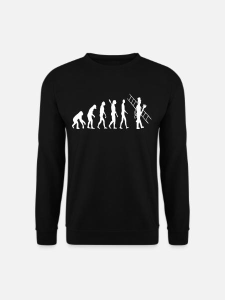 Schornsteinfeger Evolution Kaminkehrer Entwicklung - Unisex Pullover - Schwarz