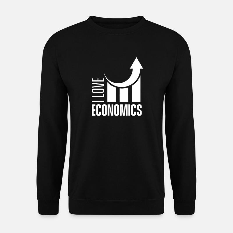 Ich liebe Ökonomie Ökonom VWL Volkswirtschaft - Unisex Pullover - Schwarz