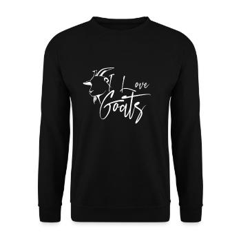 I love goat farm goat house goat - Unisex Sweatshirt - black - Front - Alina (178cm) & Michal (187cm)