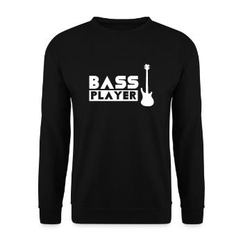 Bassiste bassiste musique bassiste musicien - Sweat-shirt Unisexe - noir - Devant - Alina (178cm) & Michal (187cm)