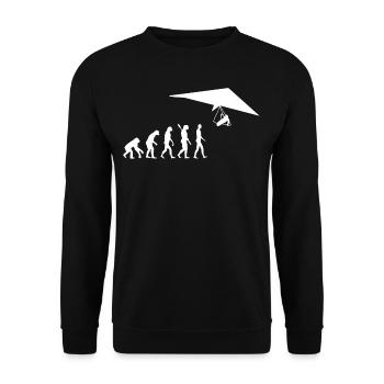 Hang Glider Evolution Hang Glider Tandem Flight - Unisex Sweatshirt - black - Front - Alina (178cm) & Michal (187cm)