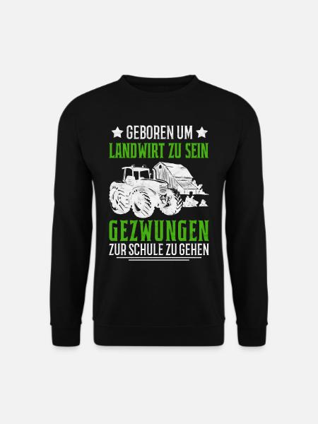 Geboren um Landwirt zu sein Traktor Bauer Geschenk - Unisex Pullover - Schwarz