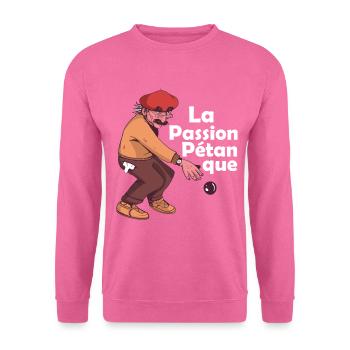 Français La Passion Pétanque Jeu de Pétanque Boule - Sweat-shirt Unisexe - rose - Devant