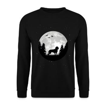 Hannoverscher Schweisshund chien de soudure lune - Sweat-shirt Unisexe - noir - Devant - Alina (178cm) & Michal (187cm)