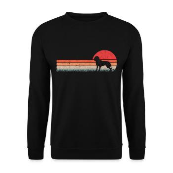Hannoverscher Schweisshund Vintage chien de chasse - Sweat-shirt Unisexe - noir - Devant - Alina (178cm) & Michal (187cm)
