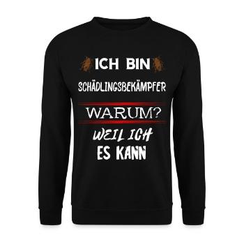 Schädlingsbekämpfer Kammerjäger Geschenke - Unisex Pullover - Schwarz - Vorne - Alina (178cm) & Michal (187cm)