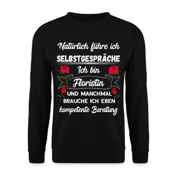 Florist Floristik Blumenhändler Floristen Geschenk - Unisex Pullover - Schwarz - Vorne - Alina (178cm) & Michal (187cm)