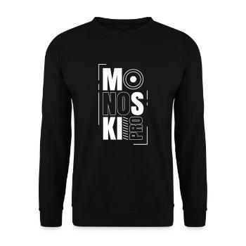 Monoski pro Fahren Fahrer Mono Ski Monoskier - Unisex Pullover - Schwarz - Vorne - Alina (178cm) & Michal (187cm)