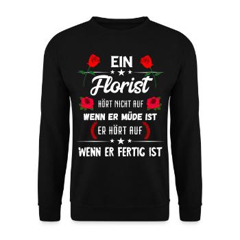 Florist Floristik Blumenhändler Floristen Geschenk - Unisex Pullover - Schwarz - Vorne - Alina (178cm) & Michal (187cm)