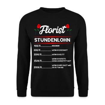 Florist Floristik Blumenhändler Floristen Geschenk - Unisex Pullover - Schwarz - Vorne - Alina (178cm) & Michal (187cm)