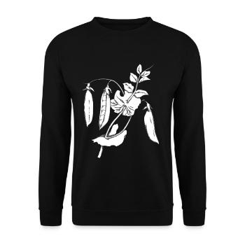 Idée de cadeau Vintage Peas Plant Nature Food - Sweat-shirt Unisexe - noir - Devant - Alina (178cm) & Michal (187cm)