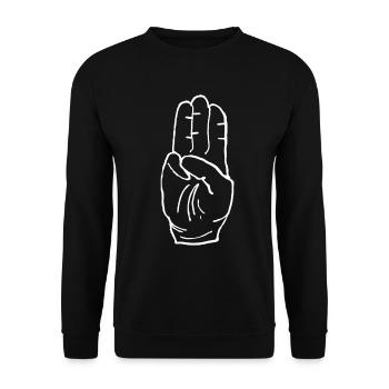 Boy Scouts Greeting Scout Camper Camping Gifts - Unisex Sweatshirt - black - Front - Alina (178cm) & Michal (187cm)