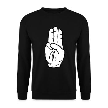 Boy Scouts Greeting Scout Camper Camping Gifts - Unisex Sweatshirt - black - Front - Alina (178cm) & Michal (187cm)