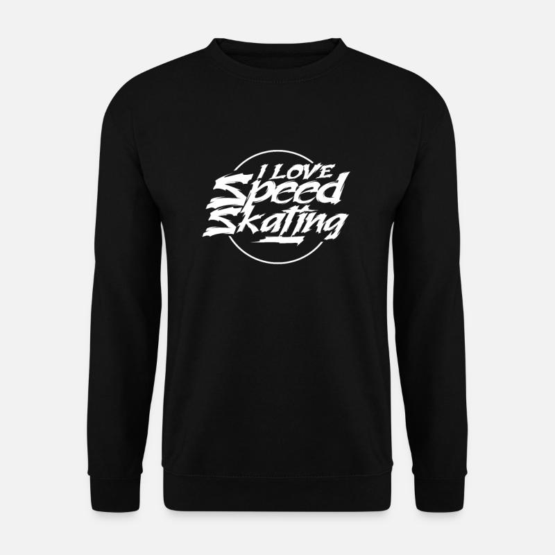 Ich liebe Speedskaten Speed Skating Speedskating - Unisex Pullover - Schwarz