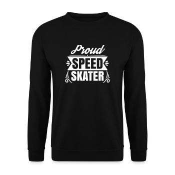 Proud speed skater speed skating speed skating - Unisex Sweatshirt - black - Front - Alina (178cm) & Michal (187cm)