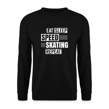 Speed Skating Inline Skater Speedskating Skaten - Unisex Pullover - Schwarz - Vorne - Alina (178cm) & Michal (187cm)