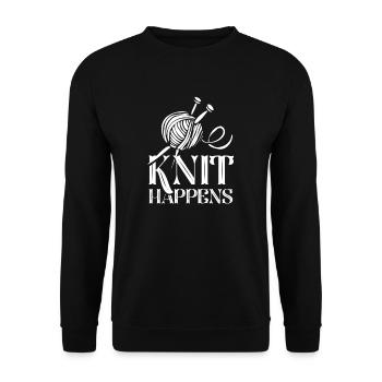 Tricot noeud tricot tricot tricot - Sweat-shirt Unisexe - noir - Devant - Alina (178cm) & Michal (187cm)