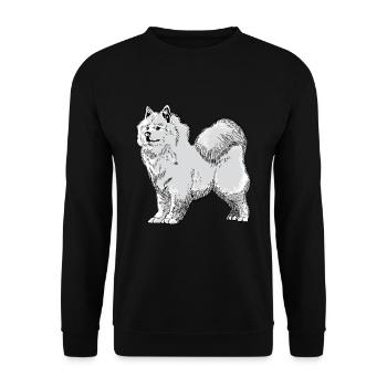 Samoyed sled dog Samoyed gift - Unisex Sweatshirt - black - Front - Alina (178cm) & Michal (187cm)