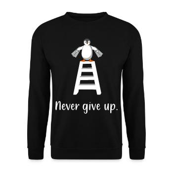 Je crois que je peux voler des ailes d'échelle volante de pingouin - Sweat-shirt Unisexe - noir - Devant - Alina (178cm) & Michal (187cm)