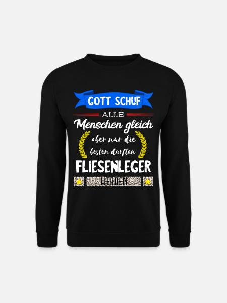 Fliesenleger Fliesen Legen Bodenleger Geschenke - Unisex Pullover - Schwarz
