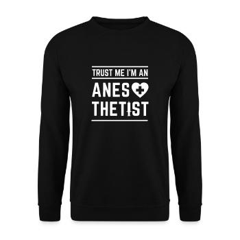 Anästhesist Arzt Anästhesie Narkose Beruf - Unisex Pullover - Schwarz - Vorne - Alina (178cm) & Michal (187cm)