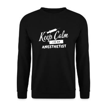 Anästhesist Anästhesie Arzt Narkose Beruf - Unisex Pullover - Schwarz - Vorne - Alina (178cm) & Michal (187cm)