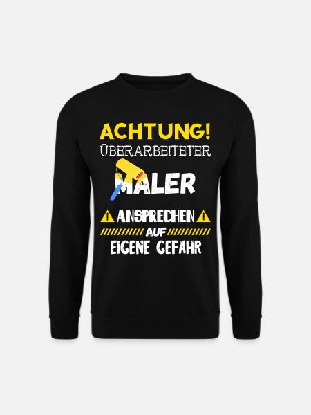 Maler Und Lackierer Weißer Malermeister Geschenke - Unisex Pullover - Schwarz