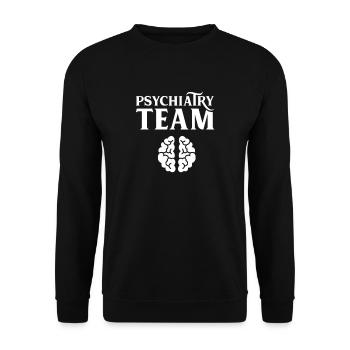 Psychiatrie équipe psychiatre psychiatre job - Sweat-shirt Unisexe - noir - Devant - Alina (178cm) & Michal (187cm)