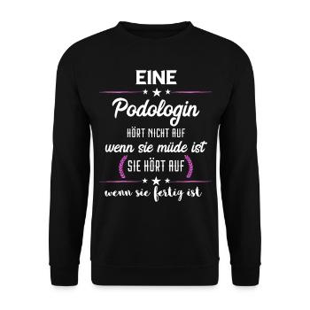 Podologe Fußpflege Pediküre Podologie Geschenke - Unisex Pullover - Schwarz - Vorne - Alina (178cm) & Michal (187cm)