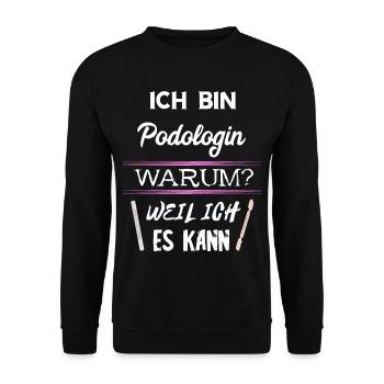 Podologe Fußpflege Pediküre Podologie Geschenke - Unisex Pullover - Schwarz - Vorne - Alina (178cm) & Michal (187cm)