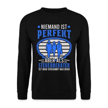 Steuerberater Finanzen Steuern Buchhaltung - Unisex Pullover - Schwarz - Vorne - Alina (178cm) & Michal (187cm)