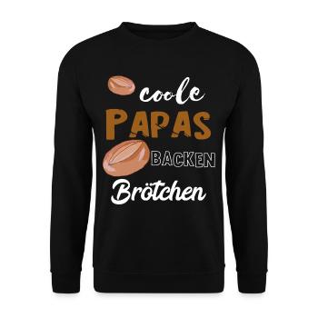 Bäcker Konditor Brötchen Backen Bäckerei Geschenke - Unisex Pullover - Schwarz - Vorne - Alina (178cm) & Michal (187cm)