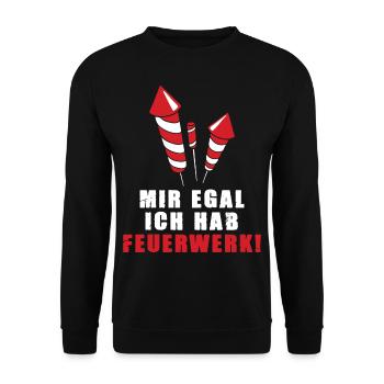 Pyro hat Silvester Feuerwerk Pyrotechnik Silvester - Unisex Pullover - Schwarz - Vorne - Alina (178cm) & Michal (187cm)