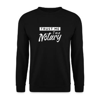 Croyez-moi je suis notaire notaire notaire - Sweat-shirt Unisexe - noir - Devant - Alina (178cm) & Michal (187cm)