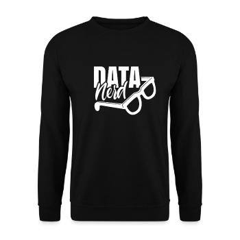 Data Nerd Numbers Numbers Funny Data Analyst - Unisex Sweatshirt - black - Front - Alina (178cm) & Michal (187cm)