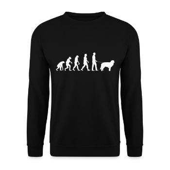 Hovawart Evolution Hundebesitzer Hunde Geschenk - Unisex Pullover - Schwarz - Vorne - Alina (178cm) & Michal (187cm)