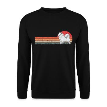 Samoyed vintage sled dog Samoyed - Unisex Sweatshirt - black - Front - Alina (178cm) & Michal (187cm)
