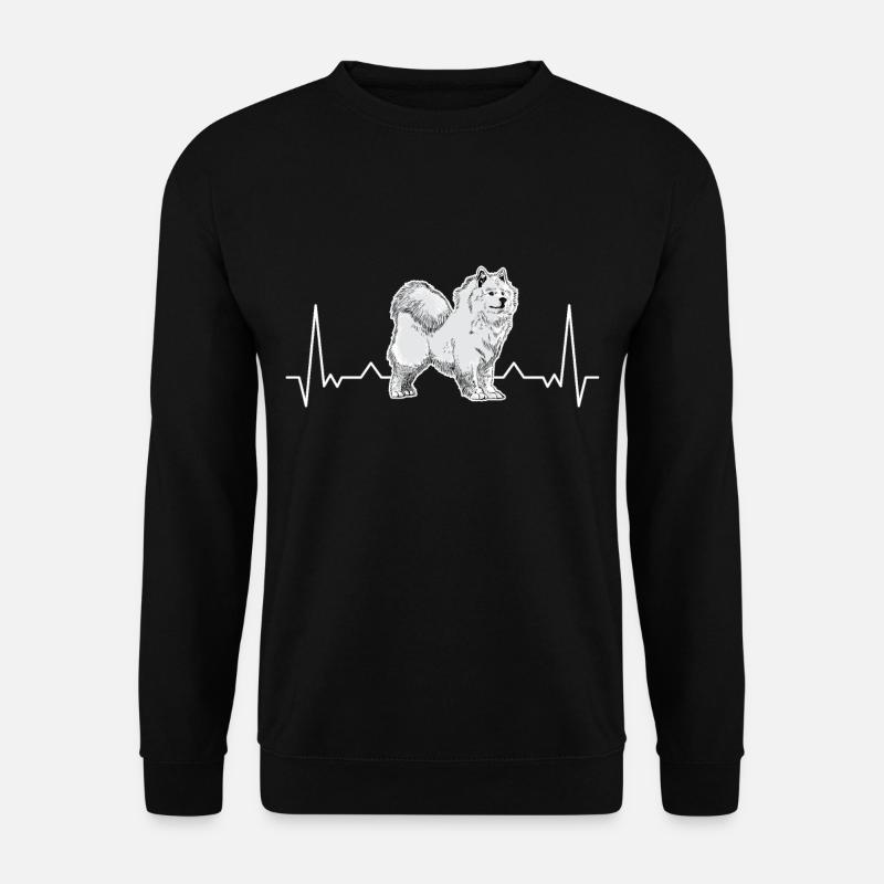 Samoyed Heartbeat chien de traîneau Samoyed - Sweat-shirt Unisexe - noir
