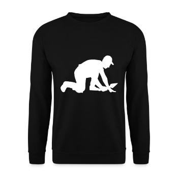Cadeau de pavé mosaïque carreleur - Sweat-shirt Unisexe - noir - Devant - Alina (178cm) & Michal (187cm)
