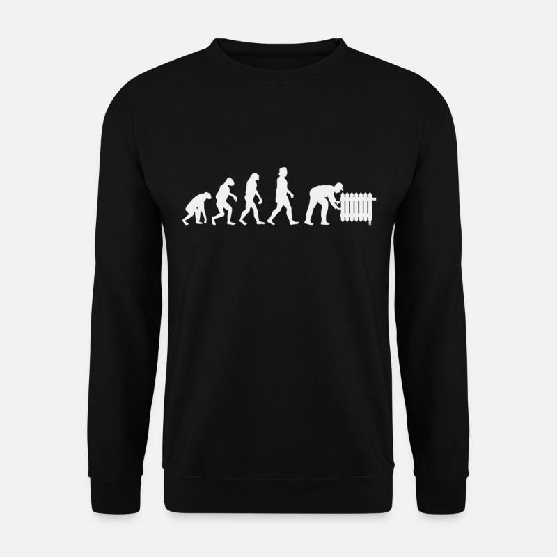 Heizungsbauer Evolution Heizung Anlagenmechaniker - Unisex Pullover - Schwarz