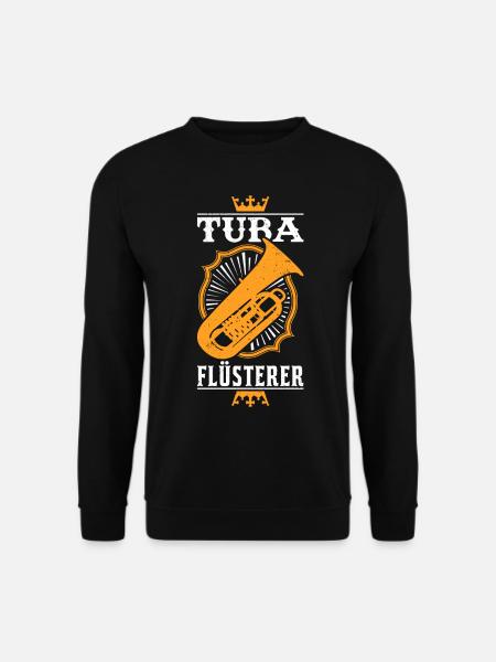 Tuba Flüsterer Blasorchester Tubist Tubaspieler - Unisex Pullover - Schwarz