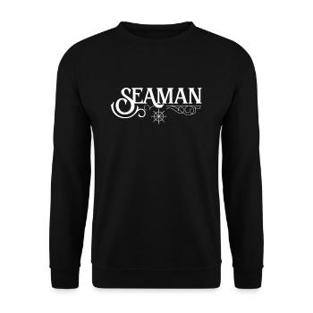 Seemann Schiff Seefahrer Segler Kapitän - Unisex Pullover - Schwarz - Vorne - Alina (178cm) & Michal (187cm)