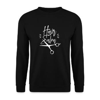 Hair salon hairdresser hair salon hairdresser hair hair - Unisex Sweatshirt - black - Front - Alina (178cm) & Michal (187cm)