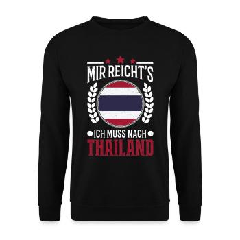 Mir reichts Ich muss nach Thailand Urlaub Geschenk - Unisex Pullover - Schwarz - Vorne - Alina (178cm) & Michal (187cm)