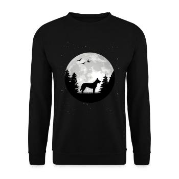 Hollandse Herder Lune Berger hollandais - Sweat-shirt Unisexe - noir - Devant - Alina (178cm) & Michal (187cm)