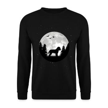Lagotto Romagnolo Moon Lagotti Truffle Search Dog - Unisex Sweatshirt - black - Front - Alina (178cm) & Michal (187cm)