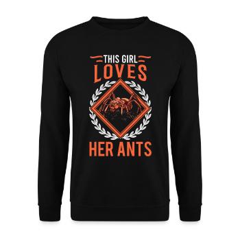 Cadeau fourmilière fourmis fourmis fourmis - Sweat-shirt Unisexe - noir - Devant - Alina (178cm) & Michal (187cm)