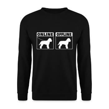Lagotto Romagnolo Internetverbindung Lagotti - Unisex Pullover - Schwarz - Vorne - Alina (178cm) & Michal (187cm)